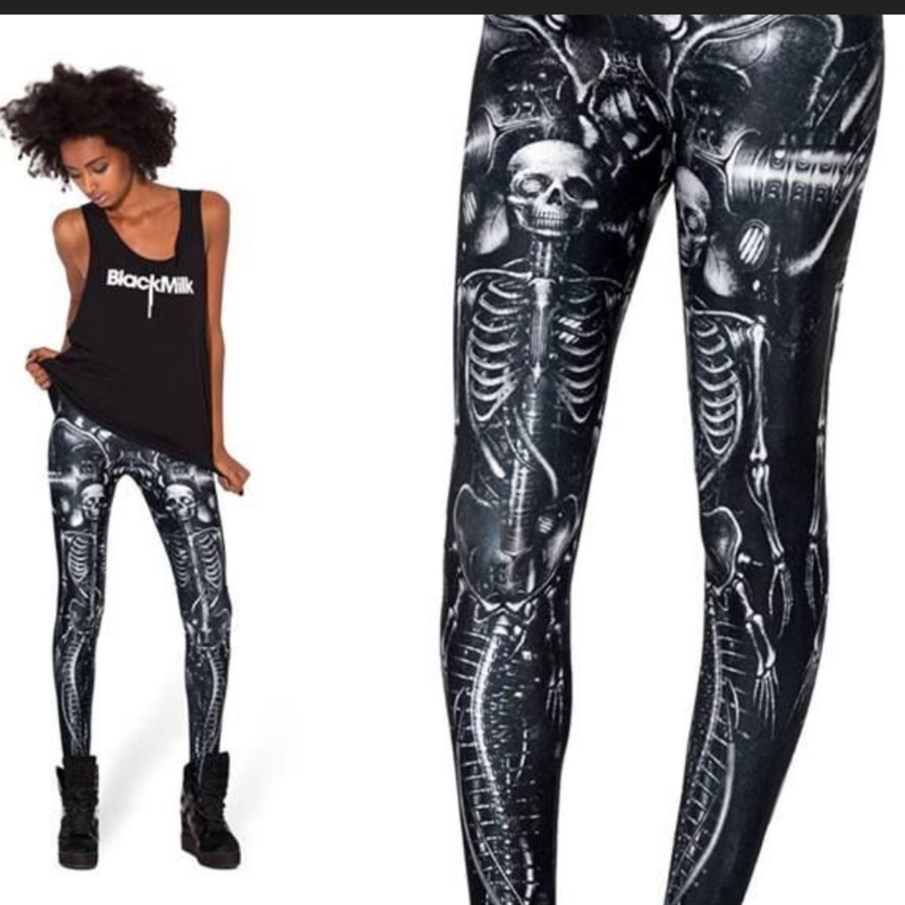 RARE Mechanical Mermaid Blackmilk Clothing Leggings L M industrial cult